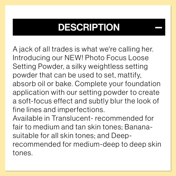 WET & WILD Photofocus Loose Translucent Setting Powder 🆕 - Picture 2 of 9